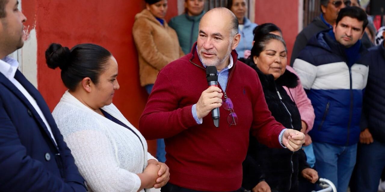 Alcalde Galindo encabeza remozamiento en la comunidad Mesa de los Conejos, en el Día de Talacha