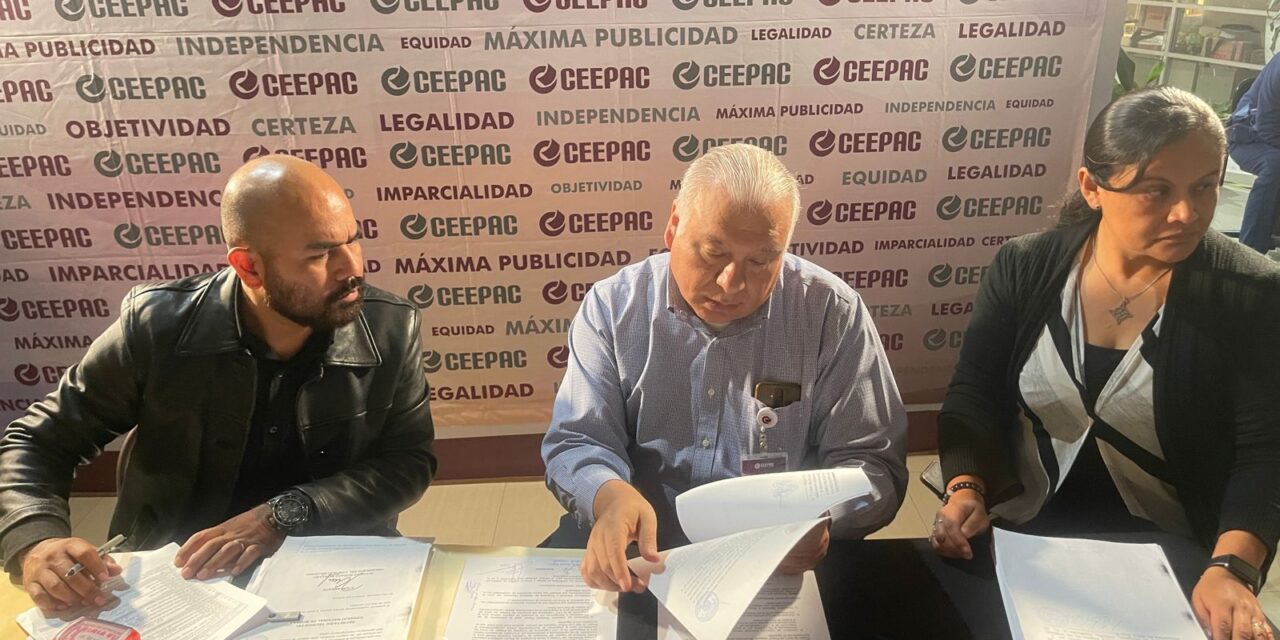 Firman PVEM, PT y Morena convenio de coalición parcial en San Luis Potosí́