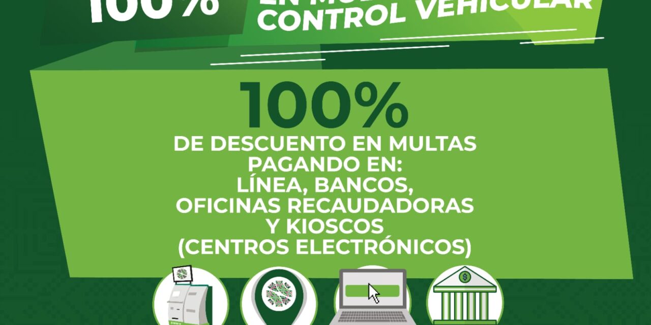Se amplía programa de descuentos en multas de control vehicular