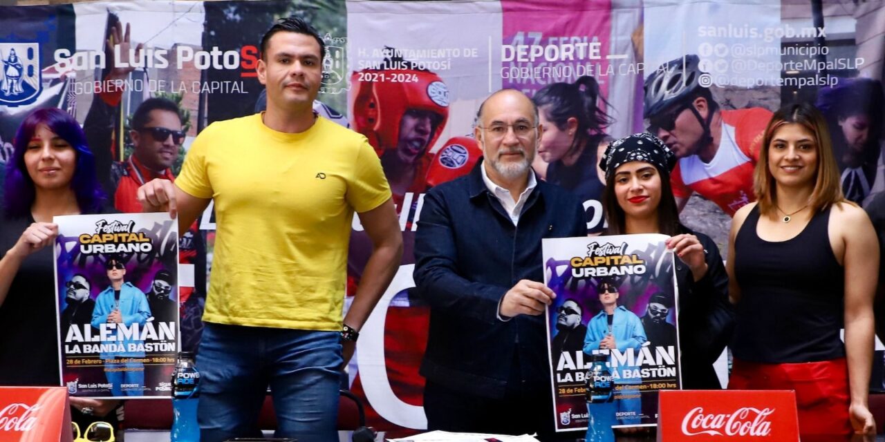 Alcalde Galindo presenta Festival Capital Urbano 2024, con el que se promueven expresiones culturales de las juventudes potosinas