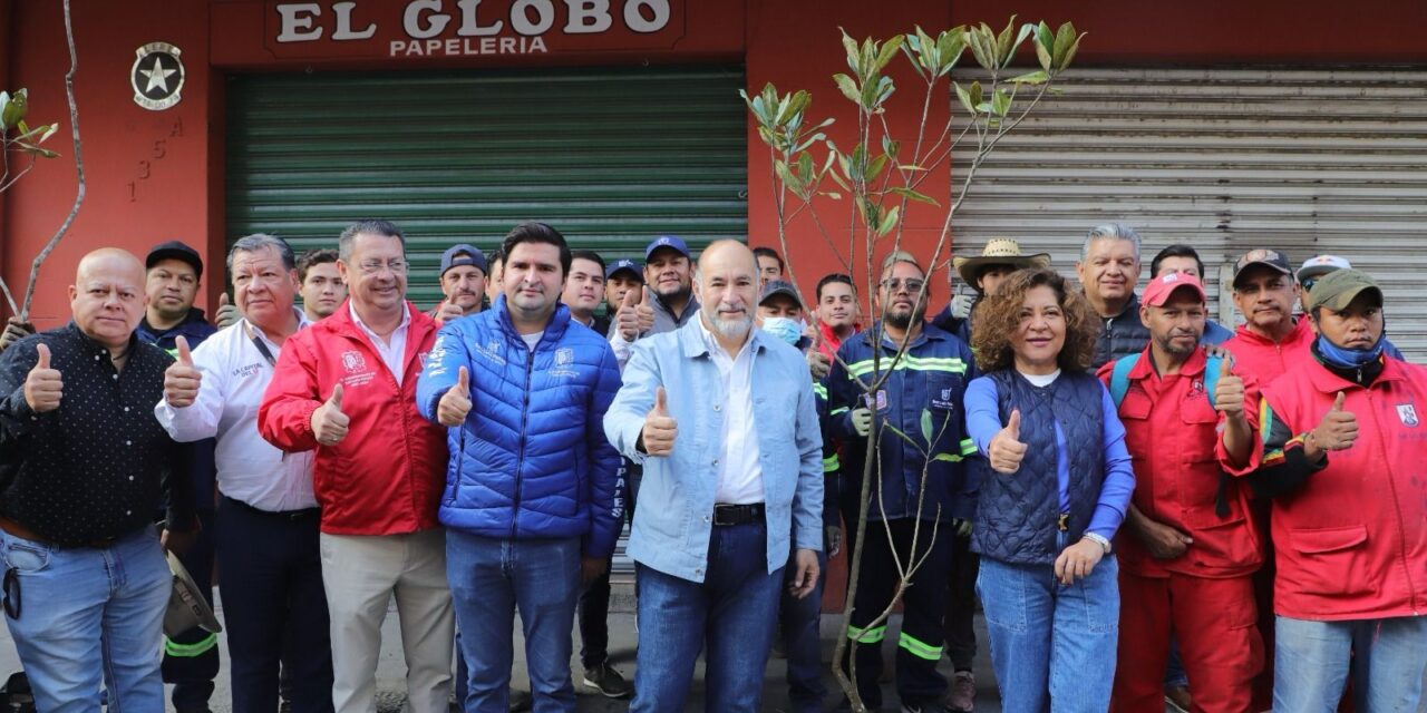 Embellecer el Centro Histórico, tarea permanente: Alcalde Enrique Galindo planta 180 magnolias