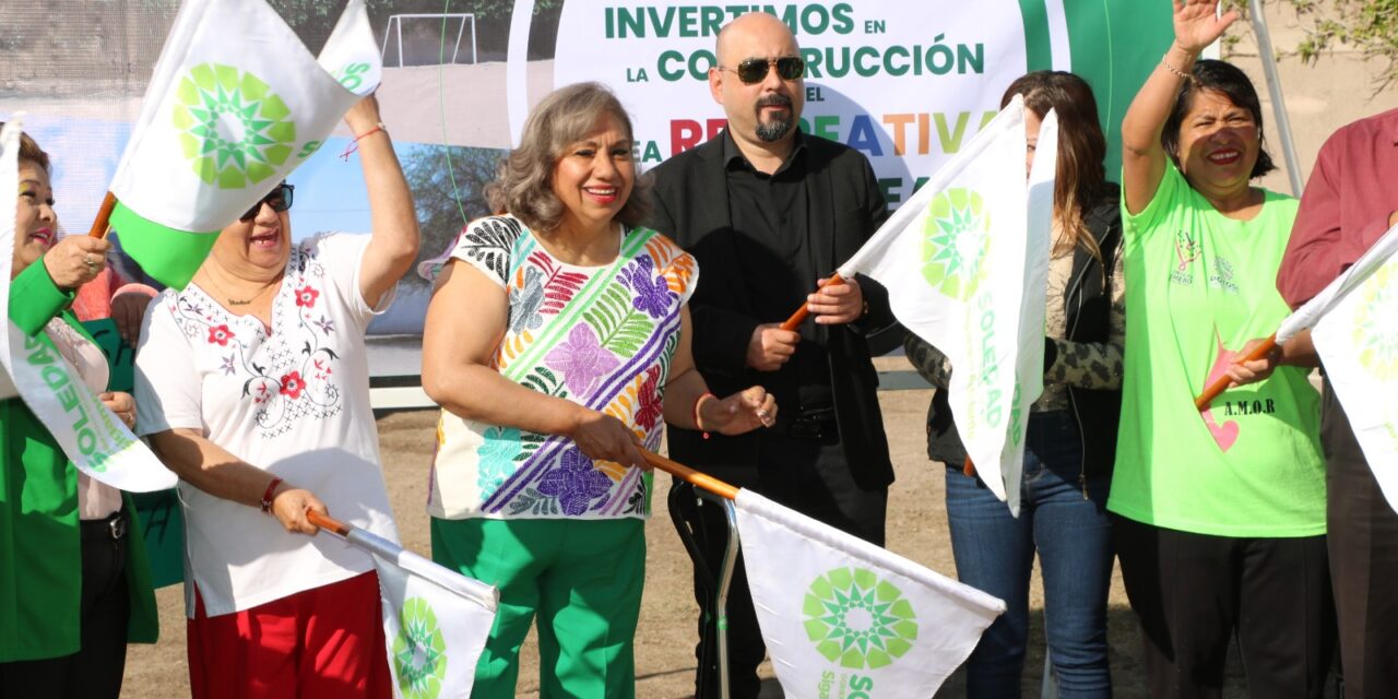 Leonor Noyola arranca construcción de área recreativa en Fracc. Puerta Real