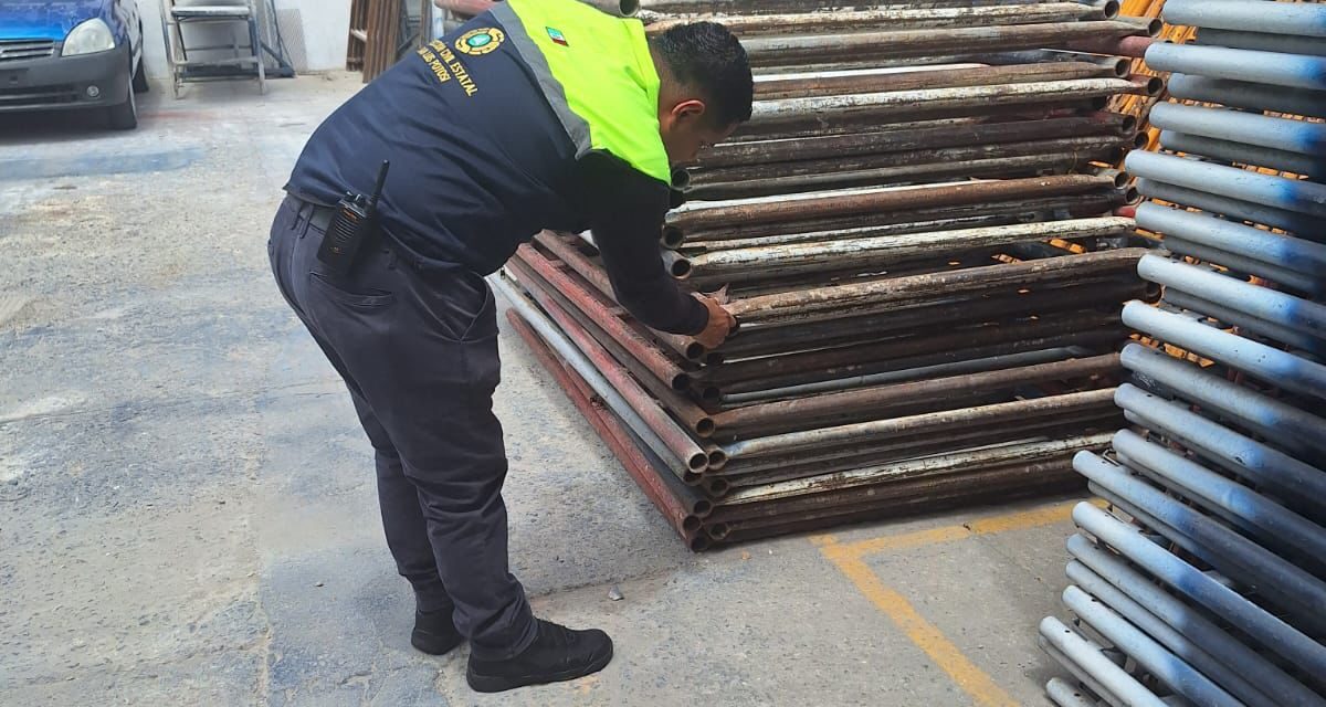Inspeccionan y clausuran empresa de renta de andamios