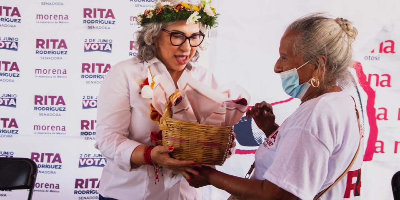 Rita Ozalia Rodríguez continúa su gira por la región Huasteca