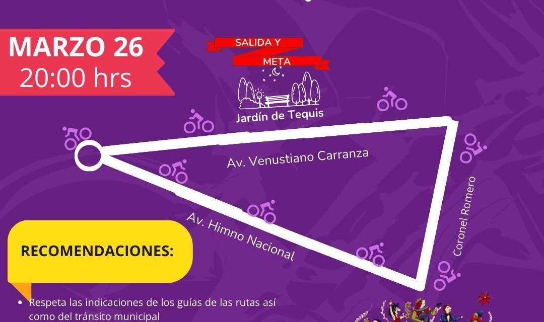 El martes 26 de marzo la rodada nocturna del Festival San Luis en Primavera