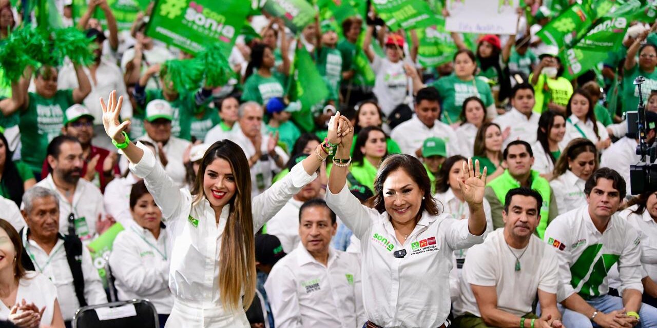Ante 20 mil potosinos, Sonia Mendoza tuvo su primer evento de campaña