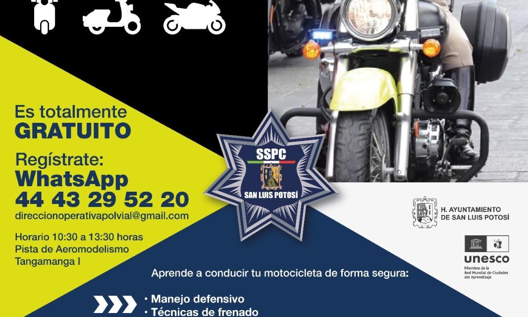 Dirección de policía vial impartirá curso gratuito de manejo para motociclistas