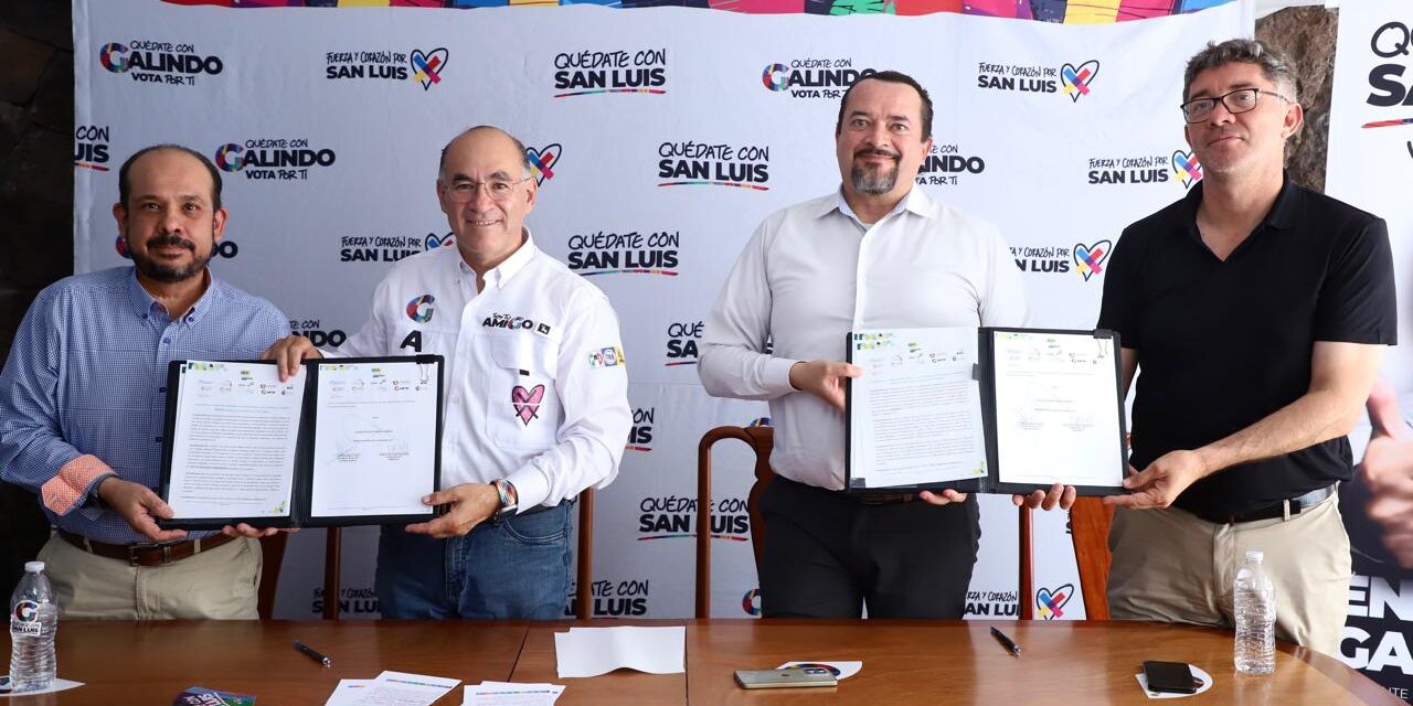 Enrique Galindo, único candidato a la alcaldía de SLP en firmar el compromiso para el desarrollo sustentable y la acción climática