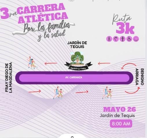 Invita DIF municipal a participar en la Tercera Carrera por la Familia y la Salud