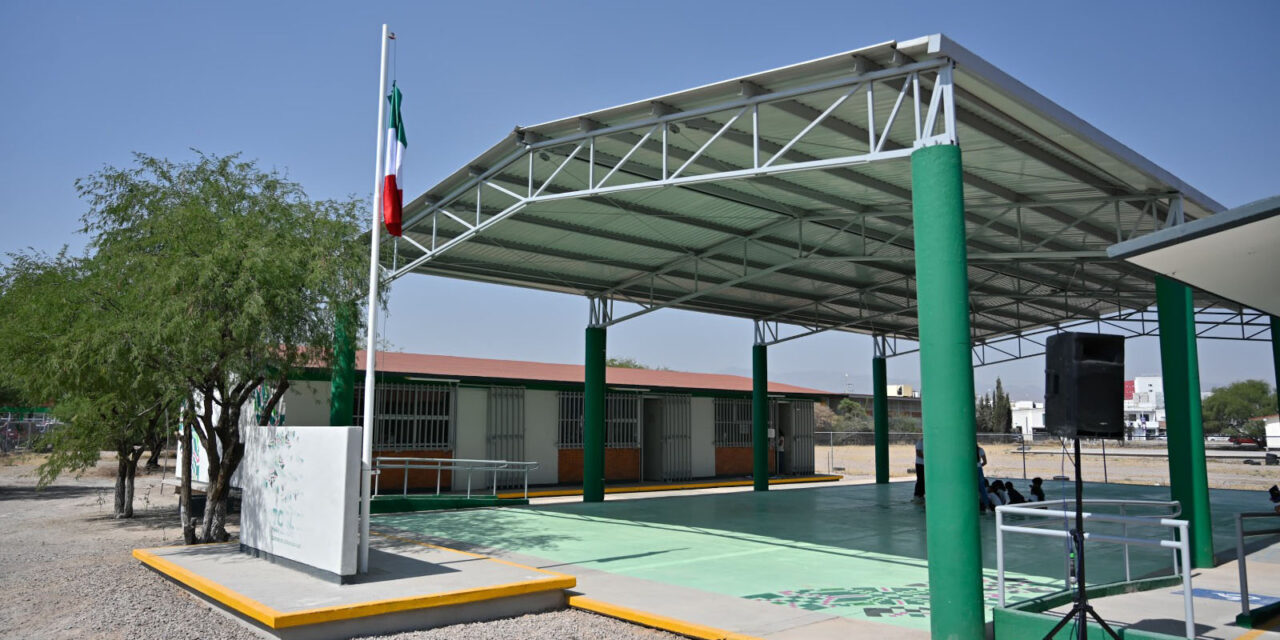 Entregan más infraestructura escolar en Pozos