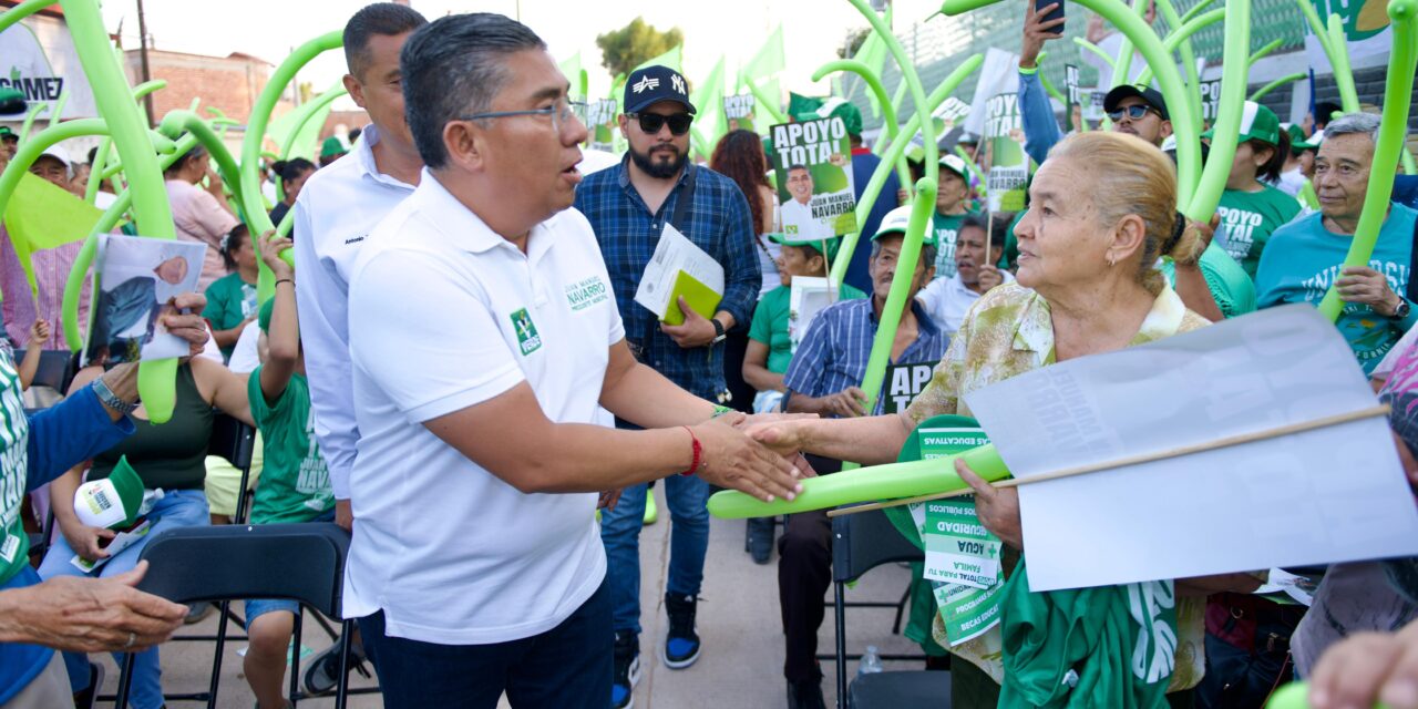 En Soledad de Graciano Sánchez, el voto verde llevará al triunfo a Claudia Sheinbaum y Juan Manuel Navarro.