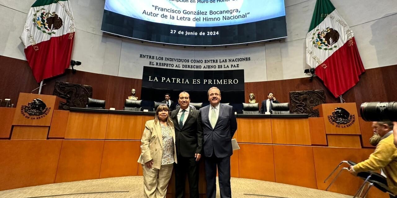 Senado de la República rinde homenaje al potosino Francisco González Bocanegra