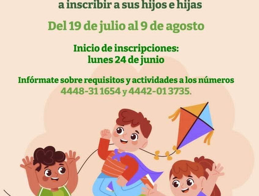 DIF municipal de Soledad invita a niños y niñas a Campamento Infantil de Verano