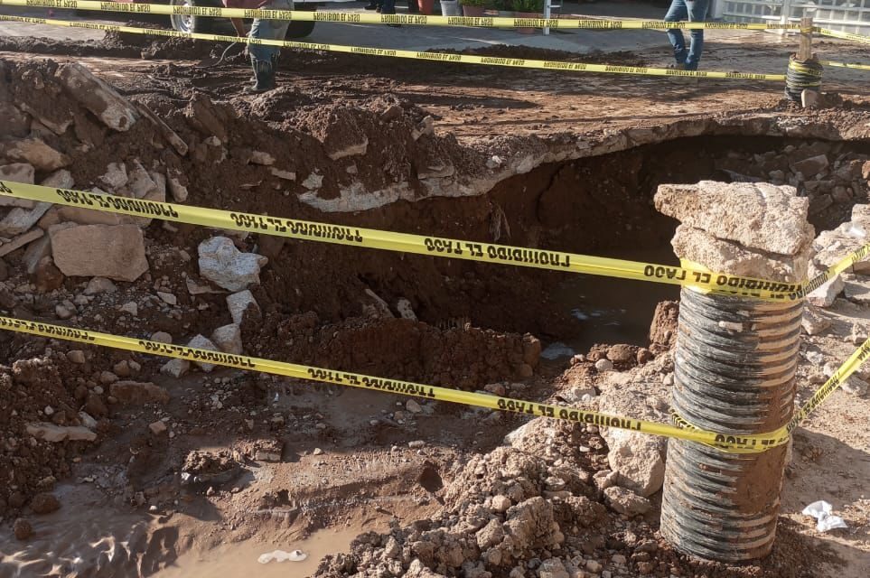 Interapas repara falla en ducto principal de “San Leonel”