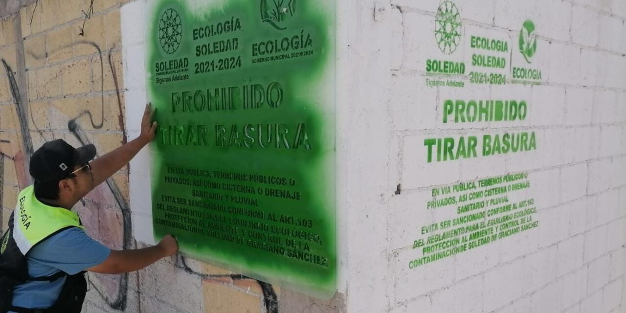 Ayuntamiento de Soledad efectúa acciones a favor de espacios públicos limpios e idóneos