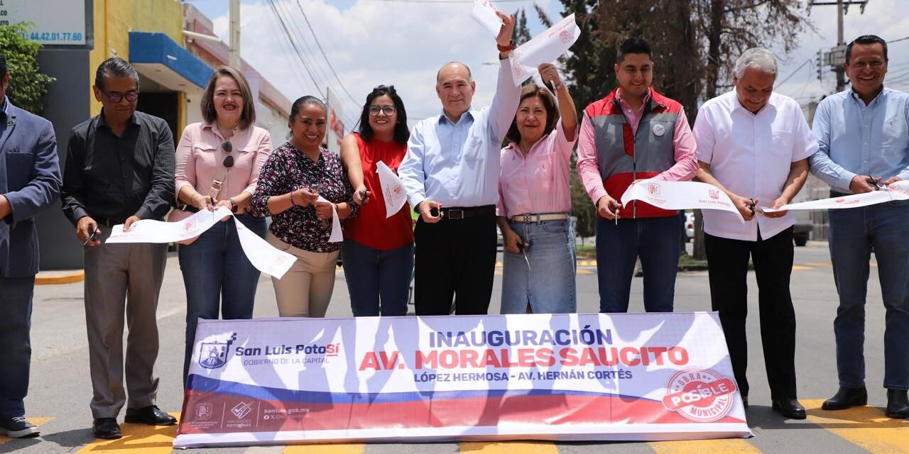 El norte de SLP seguirá como prioridad del Gobierno de la Capital, confirma Enrique Galindo al entregar la avenida Morales-Saucito