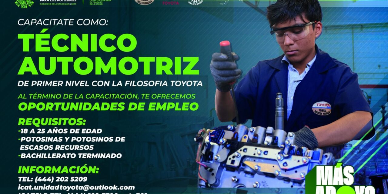 Jóvenes potosinos reciben apoyo en formación automotriz