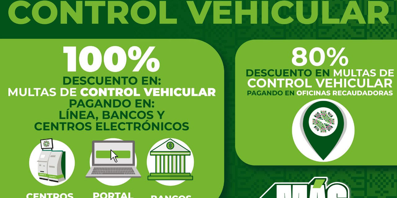 Más apoyo a las familias con descuentos en multas de control vehicular