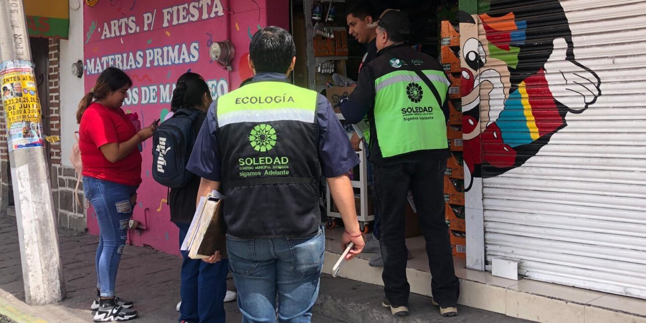Ecología de Soledad vigila disposición correcta de desechos en establecimientos
