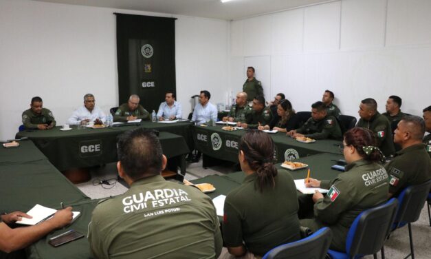 Secretario estatal de seguridad se reúne con mandos y jefes regionales de la GCE