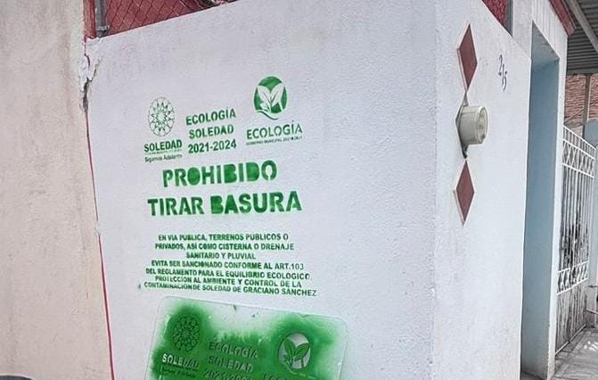 Ecología de Soledad fomenta conciencia ambiental con mensajes en vía pública