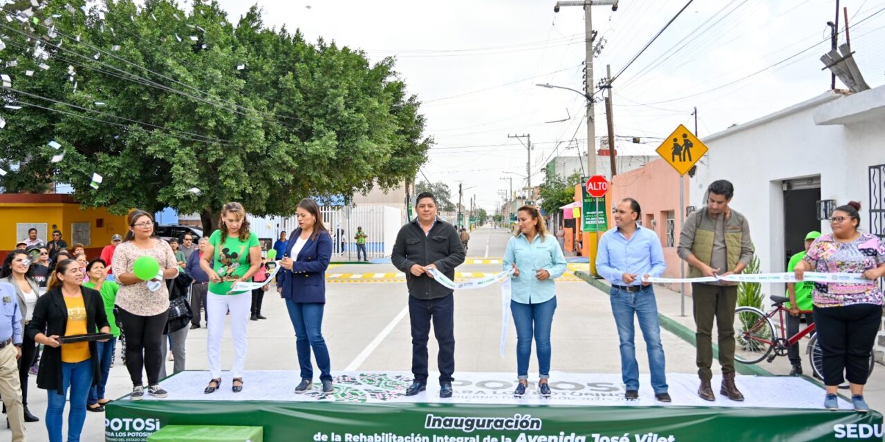 Ricardo Gallardo entrega reconstrucción de avenida José Vilet