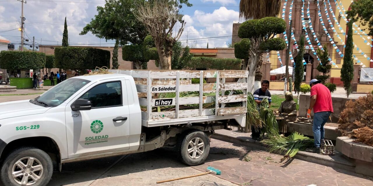 Inició en Soledad de GS refuerzo de operativo de limpieza para festejos patrios