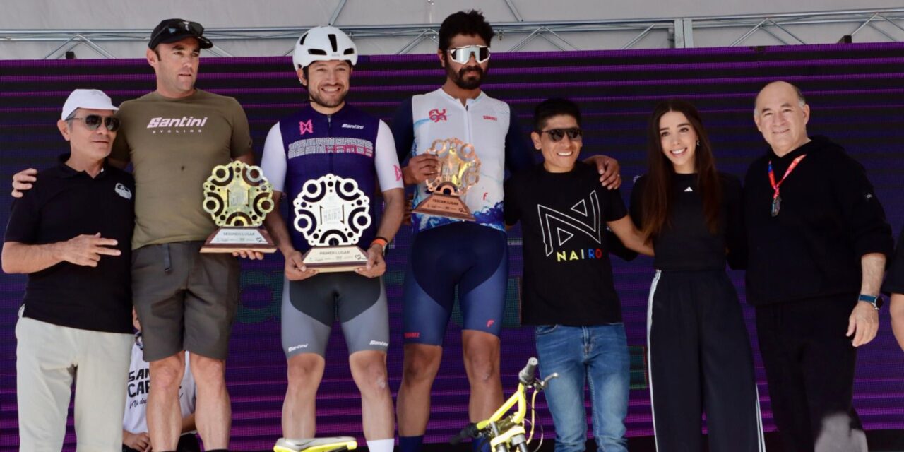 Gerardo Prado y Anette Rivera Martínez, ganadores absolutos del Gran Fondo Nairo 2024 en San Luis Capital
