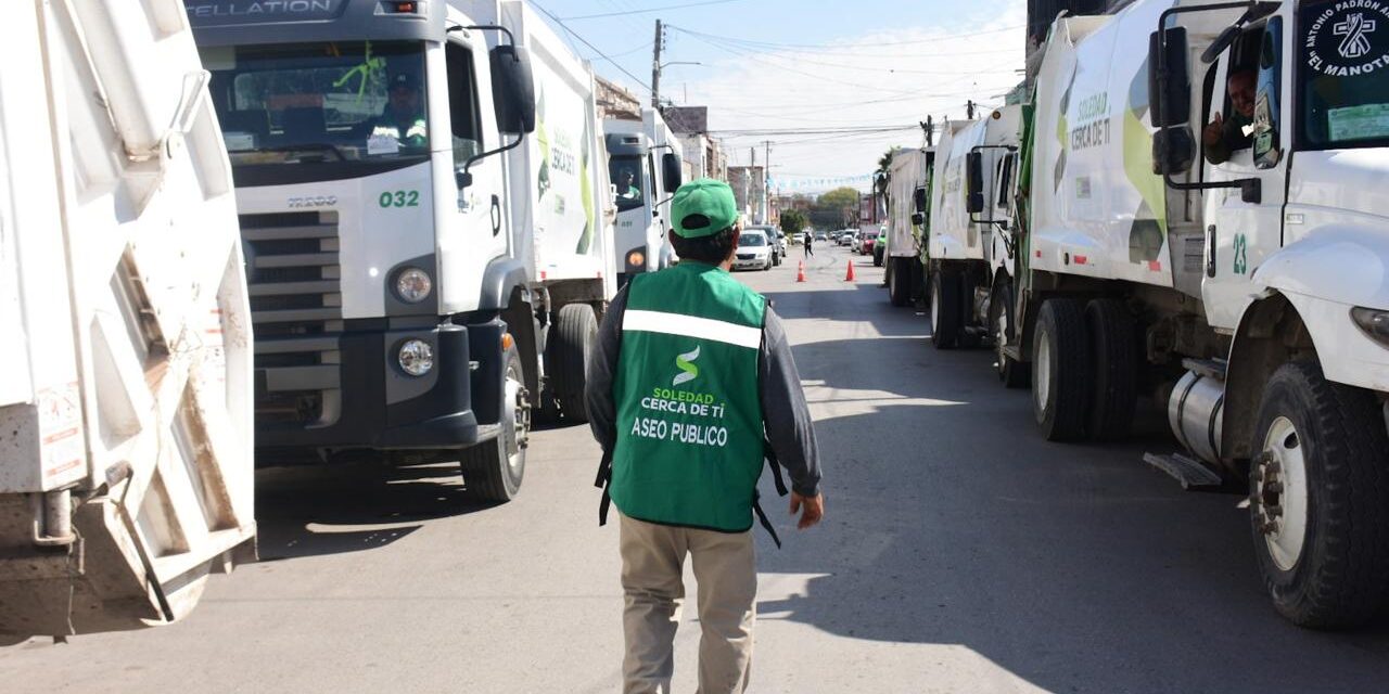 Municipio soledense refuerza labores de recolección de desechos por época decembrina