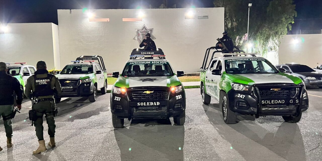 Seguridad Pública de Soledad reporta incidencias menores en primer día del Operativo “Nochebuena – Blanca Navidad”