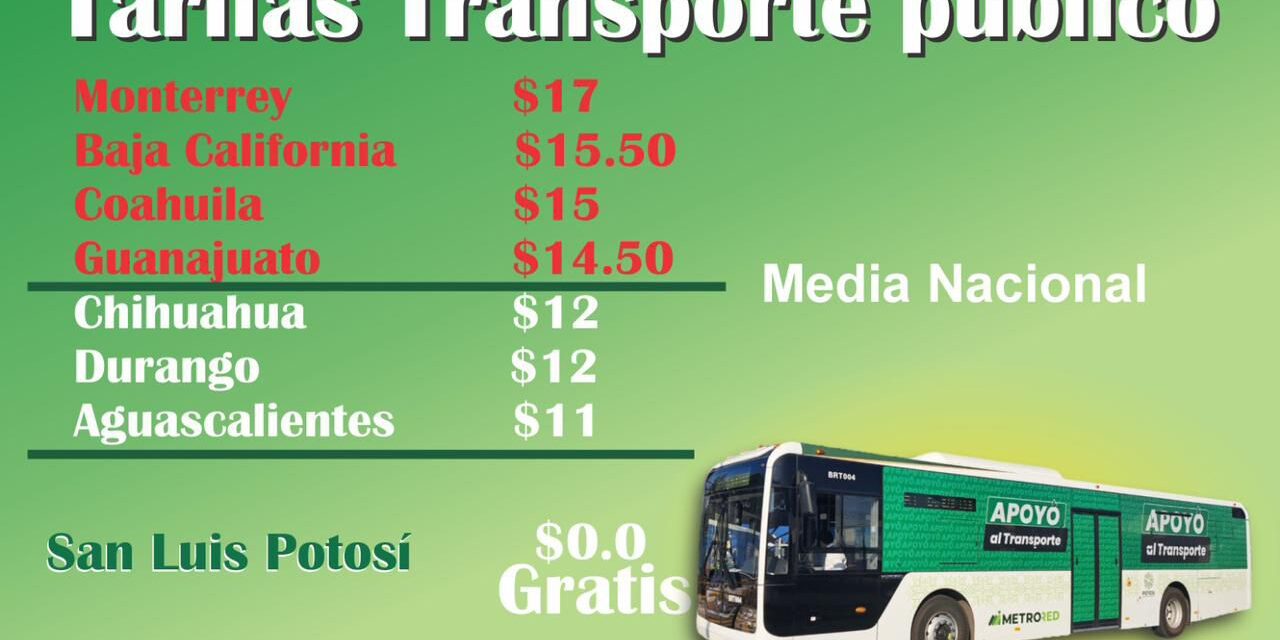 San Luis Potosí, a la vanguardia del transporte público gratuito en el país