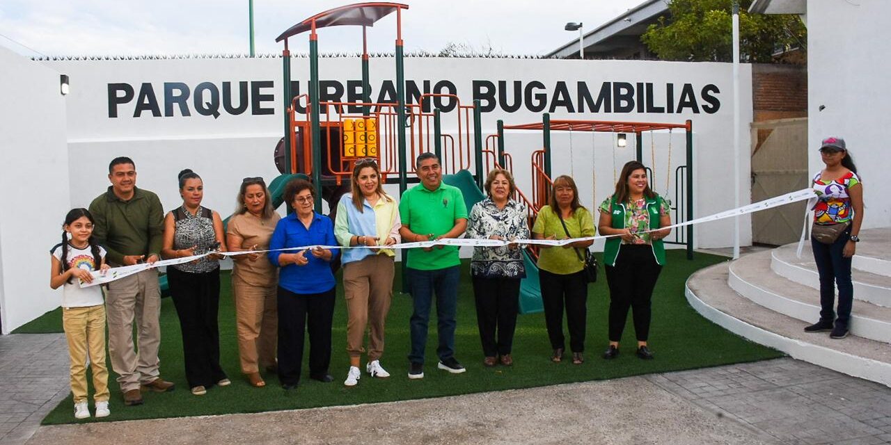 ALCALDE JUAN MANUEL NAVARRO ENTREGA MODERNO Y ATRACTIVO PARQUE URBANO A FAMILIAS DEL FRACCIONAMIENTO BUGAMBILIAS