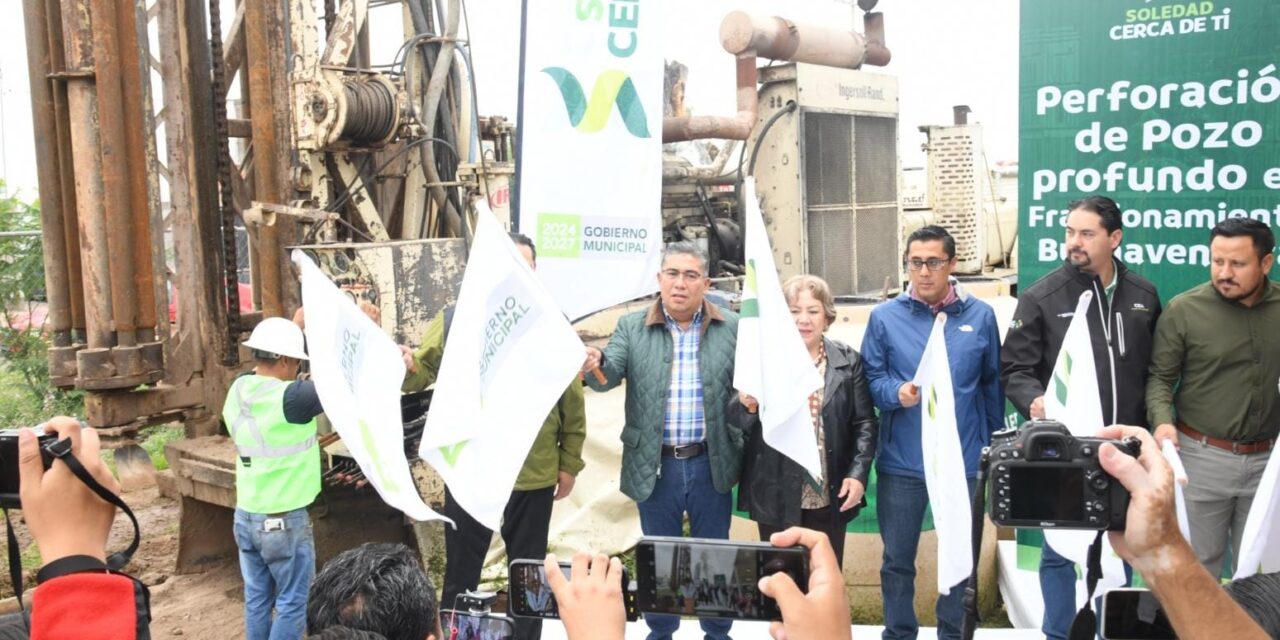 JUAN MANUEL NAVARRO EMPRENDE SOLUCIONES FIRMES AL DESABASTO DE AGUA EN SOLEDAD, CON PERFORACIÓN DE POZO PROFUNDO