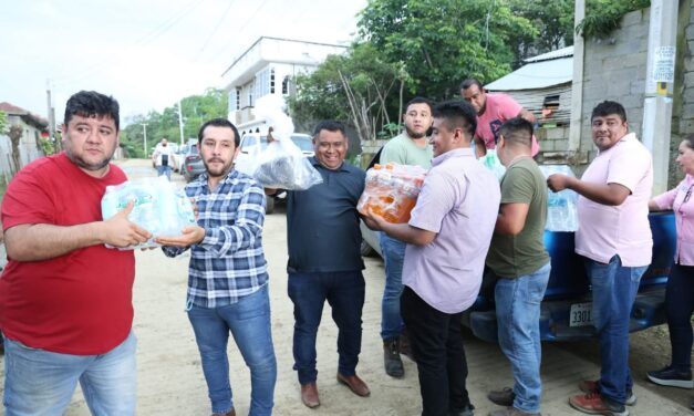 TRANSPORTISTAS SE SUMAN A LABORES SOLIDARIAS EN TAMAZUNCHALE