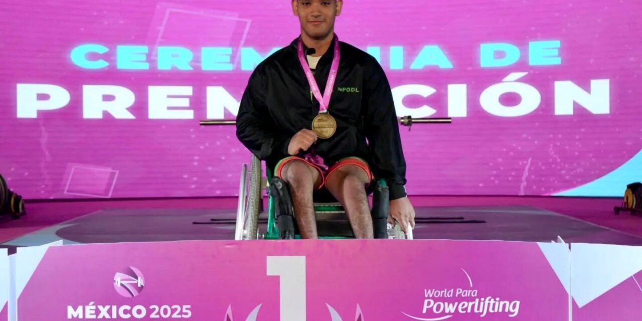 PARA ATLETA POTOSINO LOGRA MEDALLA DE ORO EN ABIERTO MEXICANO DE PARA POWERLIFTING