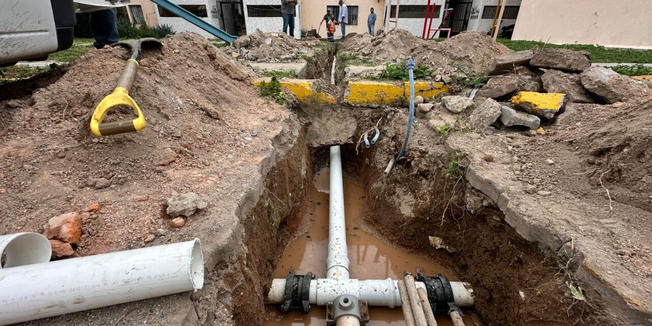 Recupera Interapas sistema hidráulico para los condominios Naranjos de la colonia Jacarandas