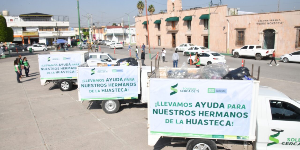 AYUNTAMIENTO DE SOLEDAD RECOLECTA MÁS DE TRES TONELADAS DE VÍVERES EN APOYO A LA HUASTECA
