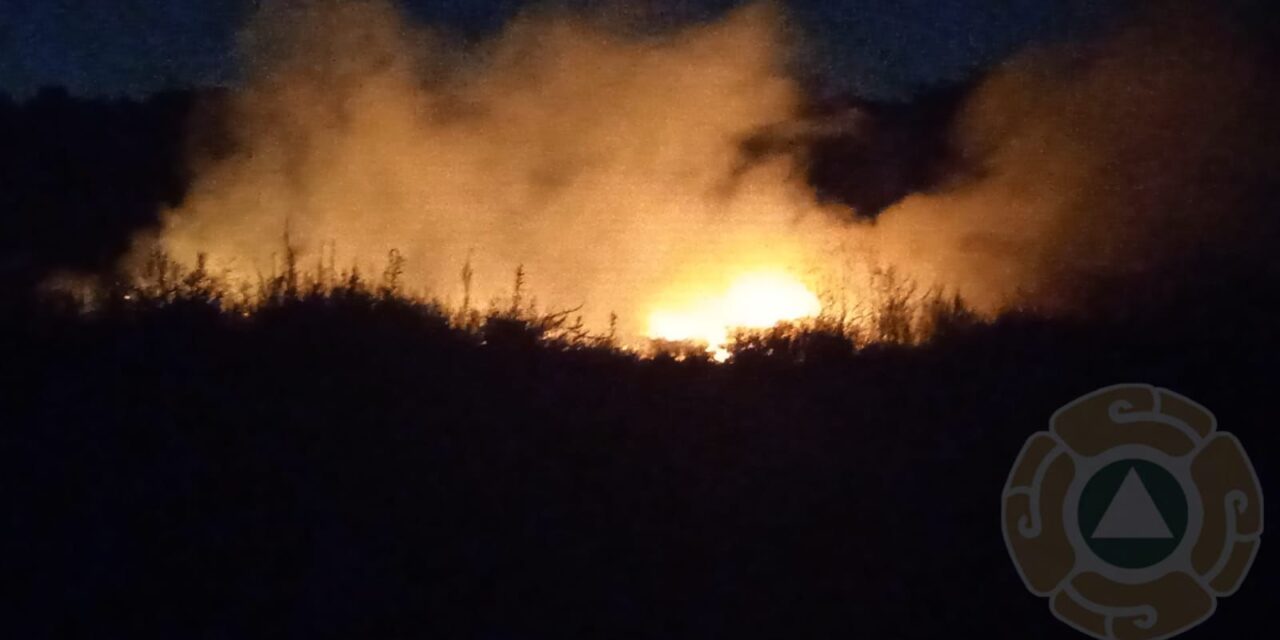 Protección Civil Municipal sofoca incendio en predio de San Juanico