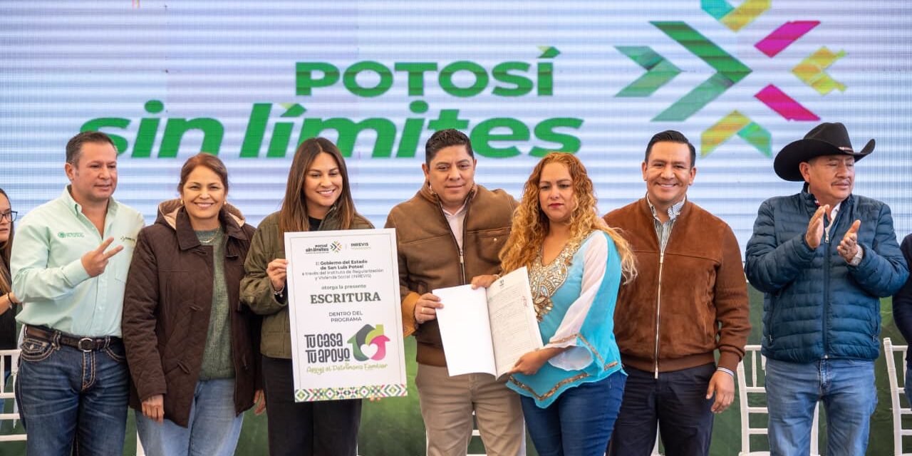 RICARDO GALLARDO LLEVA MEJORAS URBANAS Y CERTIDUMBRE PATRIMONIAL A CEDRAL