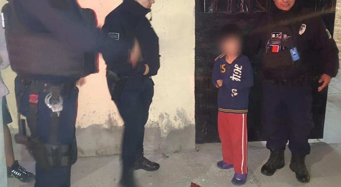 Oficiales de Guardia Municipal localizan y reúne a menor con su familia