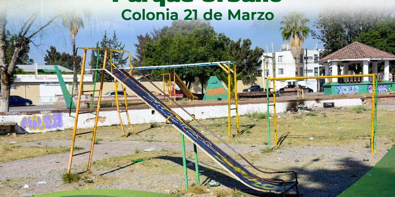 JUAN MANUEL NAVARRO LE CUMPLE A LOS SOLEDENSES Y ARRANCA PARQUE URBANO EN LA COL. 21 DE MARZO