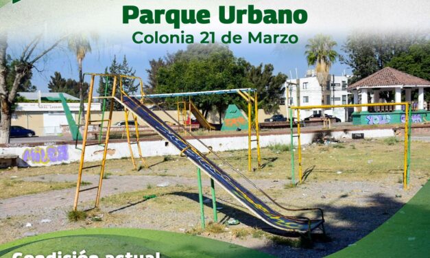 JUAN MANUEL NAVARRO LE CUMPLE A LOS SOLEDENSES Y ARRANCA PARQUE URBANO EN LA COL. 21 DE MARZO