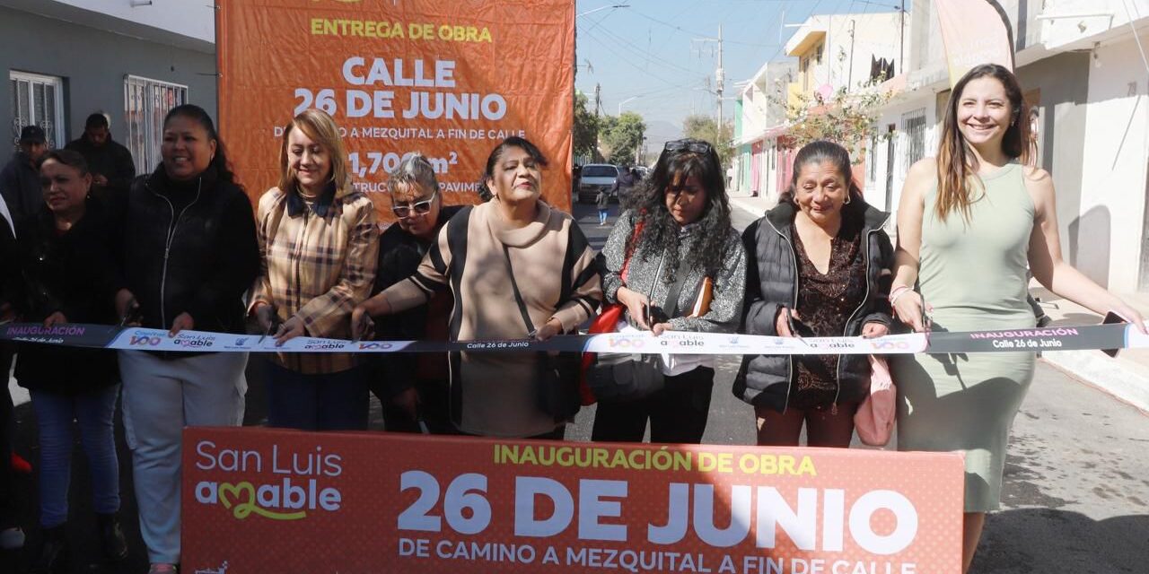 Ayuntamiento de SLP entrega nueva vialidad en El Rosedal–Los Limones