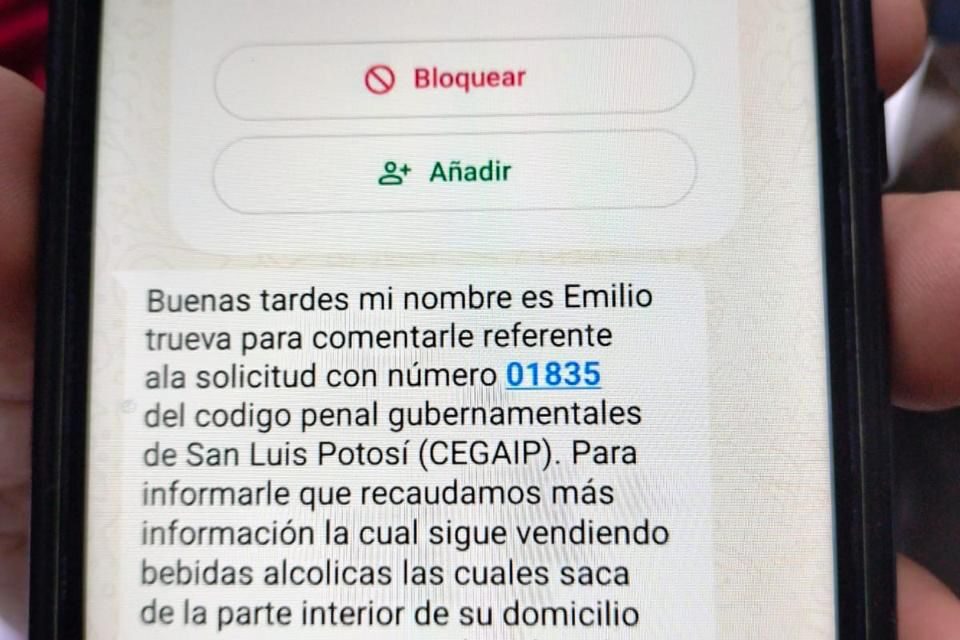 Gobierno Municipal alerta sobre mensajes de extorsión a comerciantes en San Luis Potosí