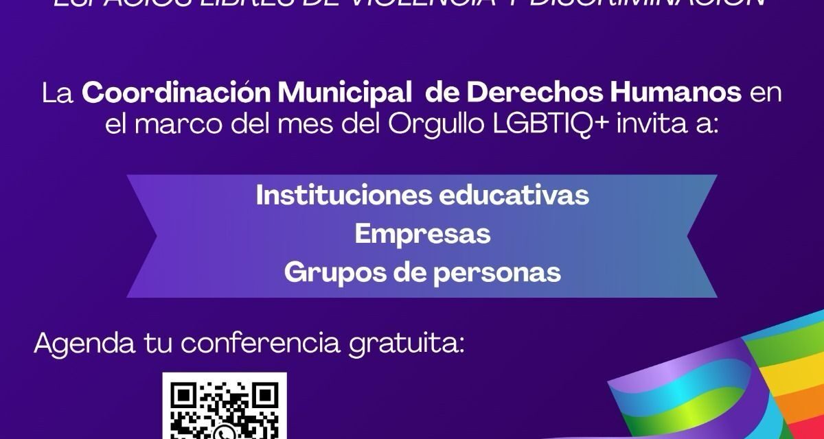 Se une Coordinación Municipal de Derechos Humanos al respeto de las poblaciones LGBTIQ+