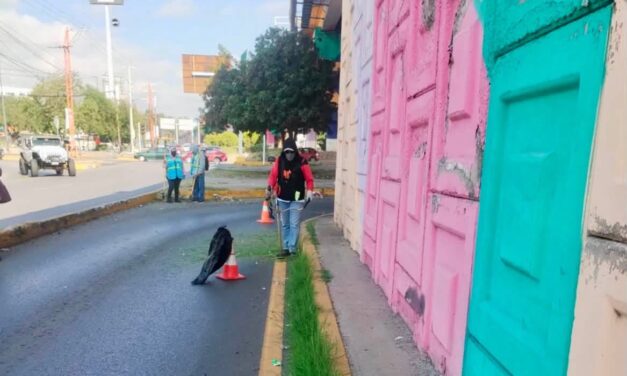Dan mantenimiento a la avenida Salvador Nava