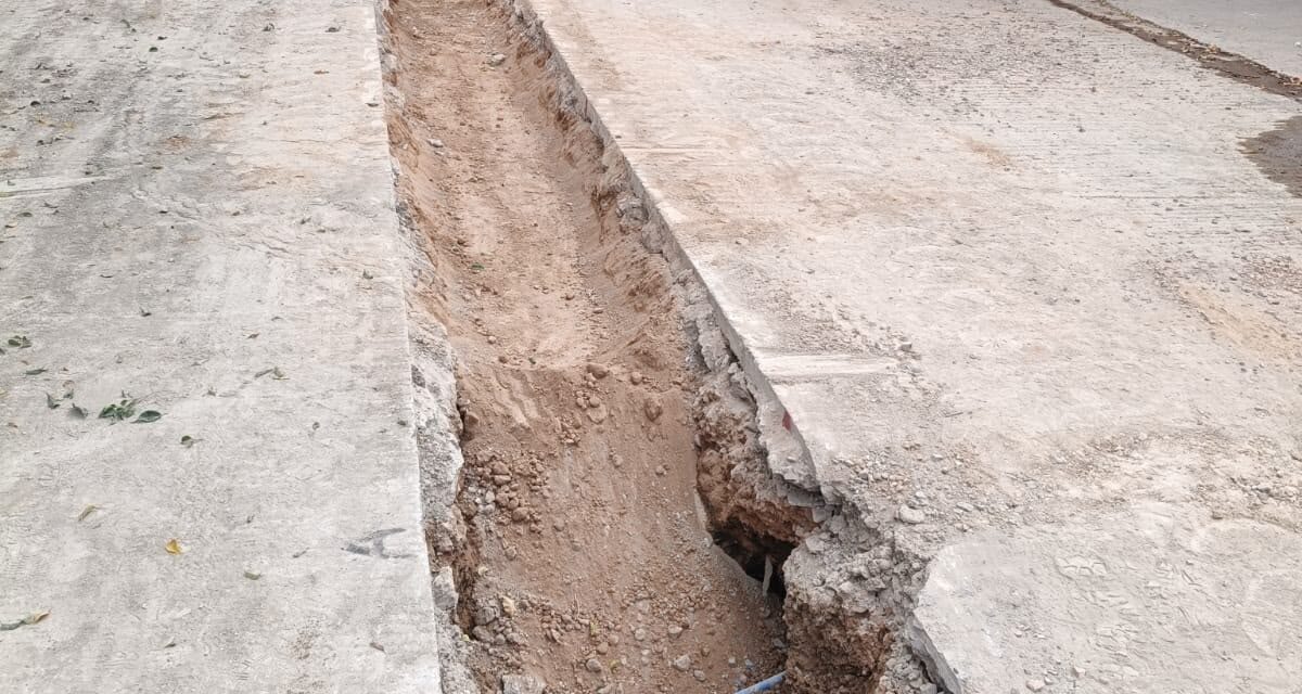 Avanza rehabilitación sanitaria en la calle Arquímides, en la colonia Progreso